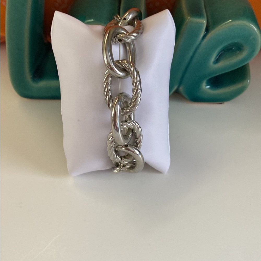Bebe silver tone bracelet
